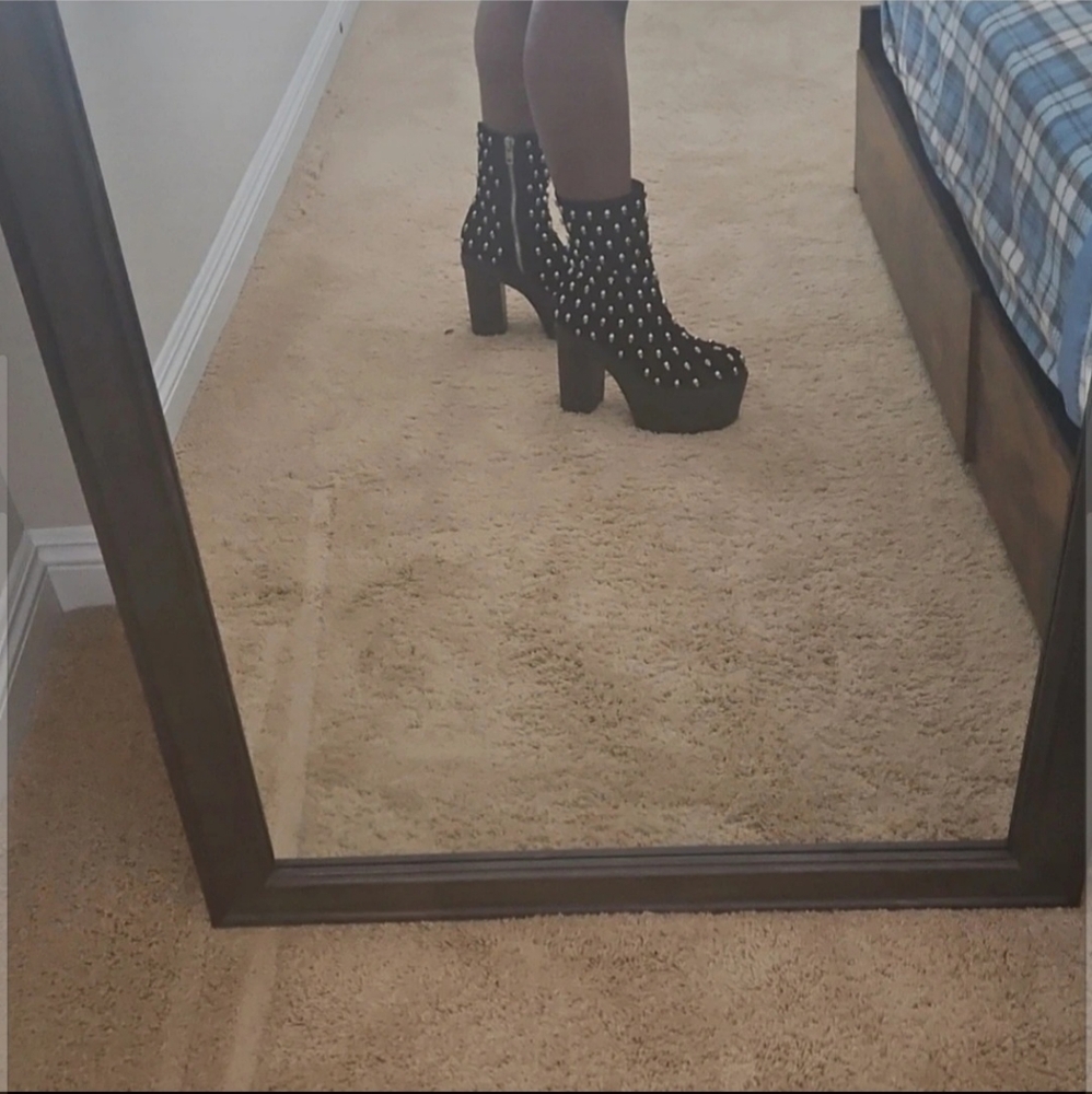 Current Mood Skull Studded Platform Boots